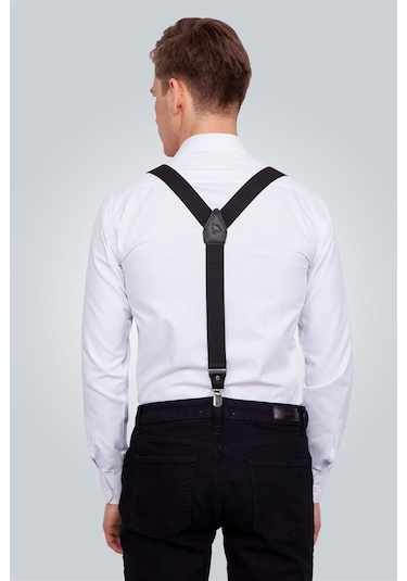 Tudors Siyah Erkek Pantolon Askısı-Siyah