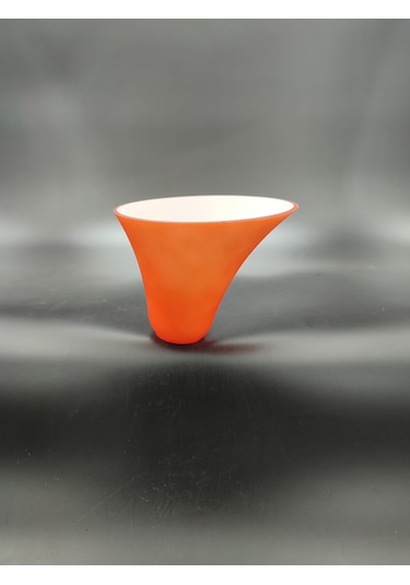 Küçük Avize Camı.turuncu Renkte.hakiki Opalin.mum Ampule Göre . Mat Turuncu