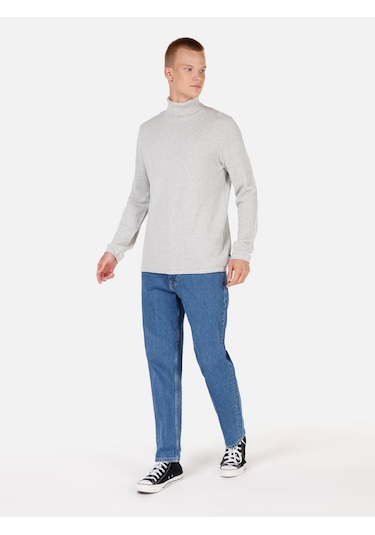 Colins Regular Fit Turtle Neck Gri Erkek Kazak Cl1064879 Gri