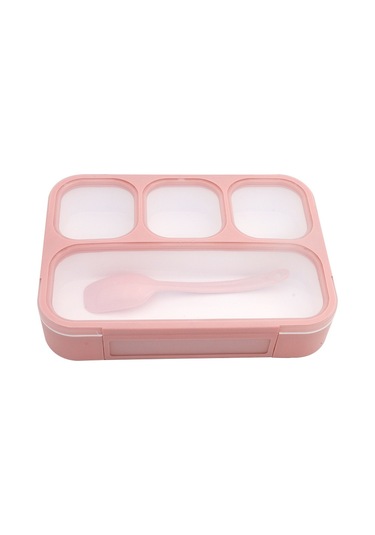 Fosenze Pratik Ve Şık 4 Bölmeli Taşınabilir Yemek Kabı, 1l Pembe, Günlük Kullanım İçin İdeal Pembe