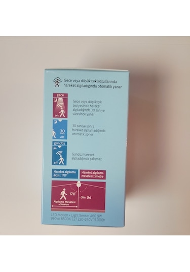 Ecolite Gece Gündüz Işık Ayarlı Sensörlü 9 Watt Led Ampul Beyaz