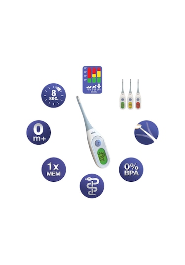 Braun Age Precision PRT2000 Dijital Çubuk Ateş Ölçer