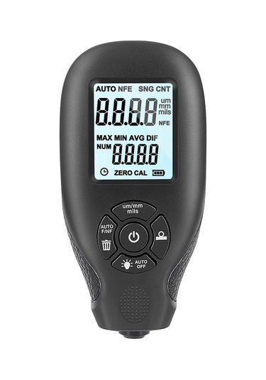 Kaplama Kalınlığı Ölçer, Lcd Ekranlı, 0-2000μm Aralığı, Yüksek Hassasiyetli Sondalı, Otomobil Ve Endüstriyel Kullanım Siyah Siyah