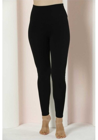 Kota Kadın Tayt Düz Siyah Smsiyah S/M Siyah