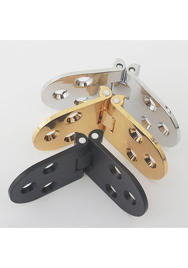 Homyl 4 Adet Paslanmaz Metal Mobilya Menteşeleri 180 Siyah