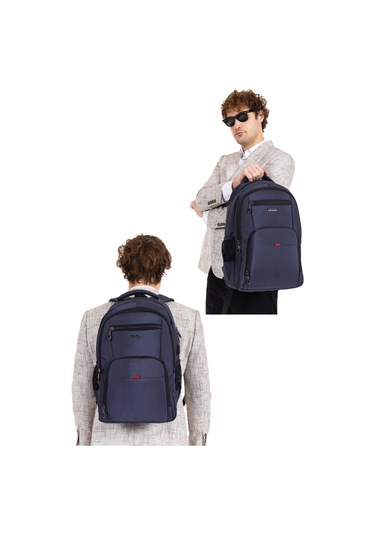 Dada 06 Apple Mocbook Uyumlu Usb Aparatlı Lacivert Laptop Sırt Çantası 14 İnç Darbe Emici Koruma