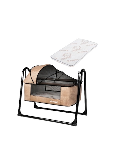 Miracool Loft C 210 Portatif Beşik Kahverengi + Bambo Yatak