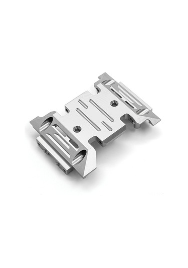 Fosenze Axıal Scx10 Iıı Axı03007/axı03014 1/10 Simülasyon Tırmanma Arabaları İçin Alüminyum Gövde Metal Vites Kutusunun Tabanı Gümüş