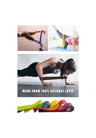 Trendpoint 5'li Farklı Dirençte Aerobik Bandı Pilates Squat Çalış