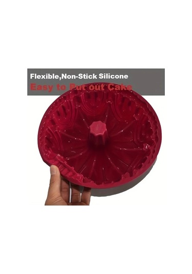 Trendooze Gaojunshop01 Mor Kale Taçlı Silikon Kek Kalıbı, Şık Dıy Çikolata Kek