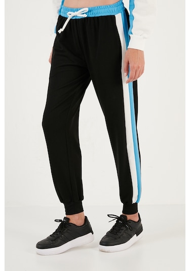 Lela Renk Bloklu Regular Fit Kapüşonlu Spor Bayan Takım 5863835 Turkuaz