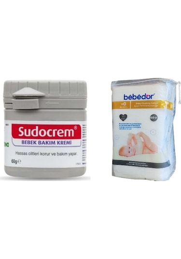 Bebek Bakım Seti Sudocrem 60 G + Bebedor Temizleme Pamuğu 60 Lı