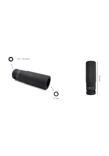 Ceta Form 17 mm 1/2” 6 Köşe Derin Havalı Lokma Anahtar C64-H17