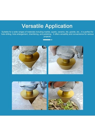 Pazly M10 Elmas Kaplama Matkap Ucu - Granit, Mermer, Fayans Delik Genişletme & Traslama Uçlu Matkap