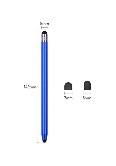 Moveevo 4'lü Metal Ve Silikon Uçlu Dokunmatik Kalem - Telefon Ve Tablet İçin Çift Taraflı Hassas Kontrol - 2 Mavi 2 Yeşil