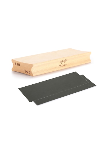 Yifomall Gitar Plevne Yarıçap Taşlama Bloku 10"&14" İki Yönlü - Teller Düzeltici Zımpara Bloğu + 2 Adet 600 Tane Zımparak Kağıdı