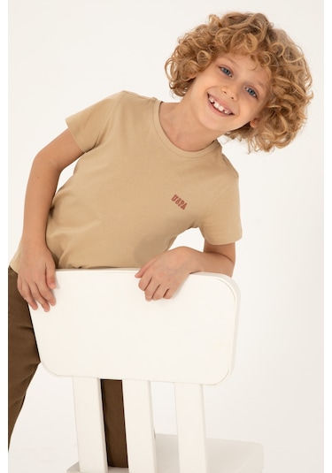 U.s. Polo Assn. Erkek Çocuk Kum Tişört 50298086-vr085 Kum
