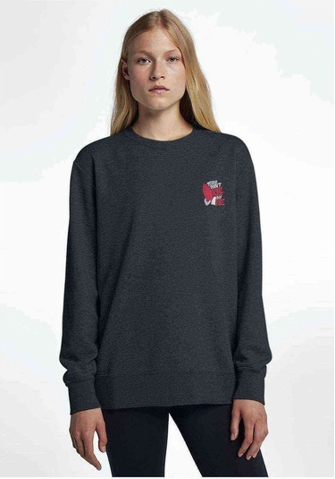 Thee Cool Cats Please Don'T Kill Baskılı Füme Antrasit Kadın Swe