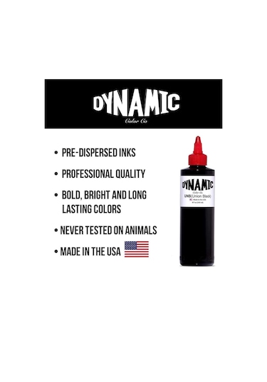 Dynamic Union Black - Siyah Tattoo Dövme Boyası - 8 Oz/240ml