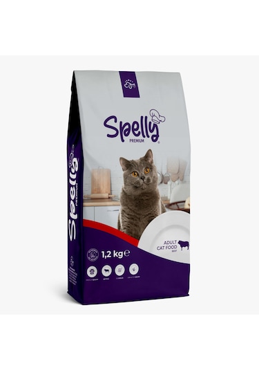 Spelly Biftekli Yetişkin Kedi Maması 1200 G