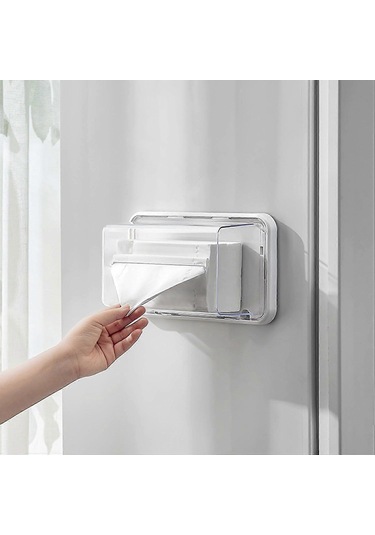 Çok İşlevli Mendil Kutusu, Benzersiz Mendil Kutusu, Düzenli Bir Ev Veya Restoran İçin Kağıt Saklama Tutucu, Beyaz.