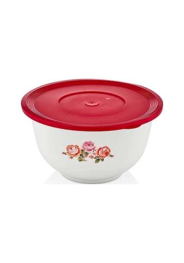 Özmet Çiçek Desenli Yuvarlak Saklama Kabı 45L