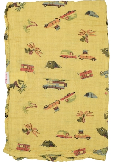 Tiffany Baby Baskılı Müslin Bebek Battaniyesi 100 x 110 Cm 79080 Bej