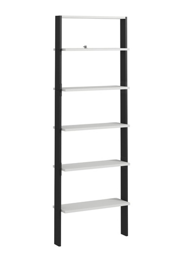 Hero 5 Raflı Modern Kitaplık - 180 Cm Antrasit/beyaz