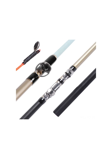 Skycity Fiberglas Kuru Su Balıkçılık Kamışı Kahverengi 1.8m - Dayanıklı Çelik Tekerlek Tabanı, Metal Rehber Halka Ve Konforlu Tutamak