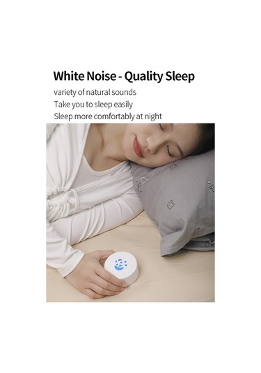 Neevoyu Beyaz M5 Portatif Beyaz Gürültü Uyku Cihazı - Bebekler İçin 18 Ses Kaynağı, 3 Zamanlayıcı Ayarı Ve Renkli Gece Lambası İç Batarya Beyaz