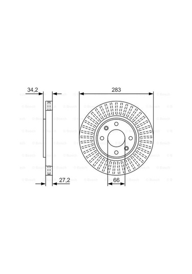 Citroen C3 1.2Vti 2012-2016 Bosch Ön Disk 2 Adet