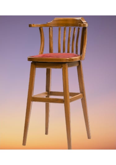 Zus702 Yüksek Sandalye Yarım Kolçak Kafes, Ahşap Kayın... Akçaağaç