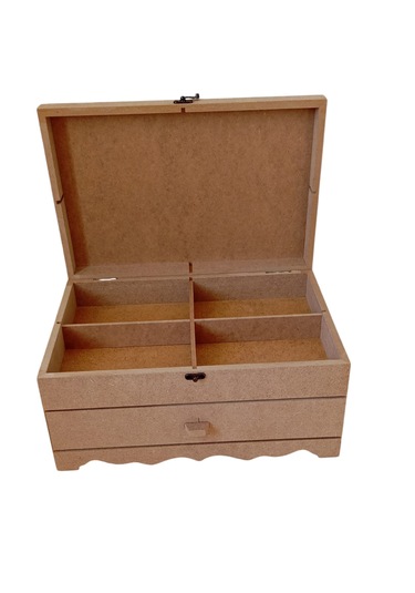 Çekmeceli, Kapaklı Bölmeli Kutu