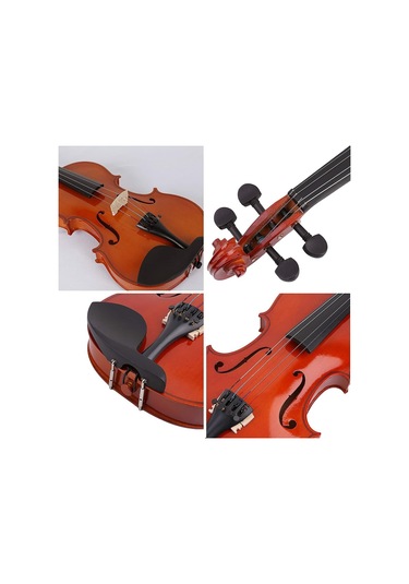 Nemx Jy003-3 4/4 Parlak Kahverengi Ahşap Keman