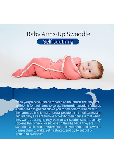 Moveevo Insular Bebek Kundak Pamuklu Bebek Uyku Tulumu 3-6 Aylık Bebek Gül Kırmızısı L Beden 68cm İçin Uygundur Kırmızı