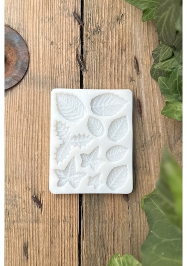 Yaprak Onlu Mum Kalıbı Silikon