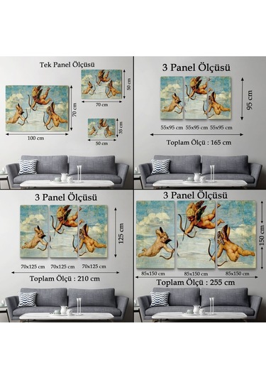Es10 Özel Tasarım, Dekortif BaskıThe Triumph of Galatea Detail Tablosu-6634 (125 x 210)