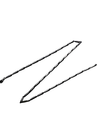 Çelik Kolye Titanyum Melon Motifli Model 2 Mm 55-60 Cm Siyah Black Siyah