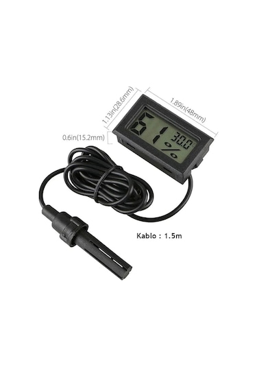 Dijital Ekran Sıcaklık Ve Nem Ölçer - Termometre Higrometre Kuluçka