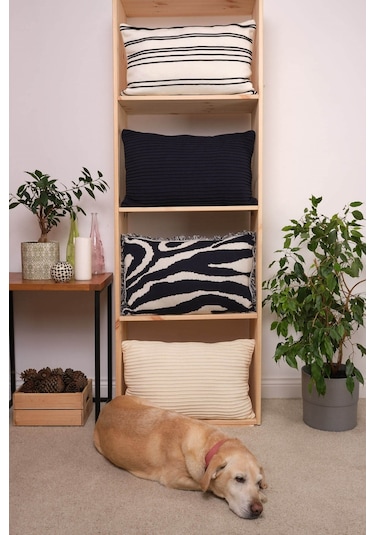 Peraluna Zebra Pıllow %100 Organik Pamuk Triko Yastık Kılıfı 60x40 Cm Lacivert - Lacivert