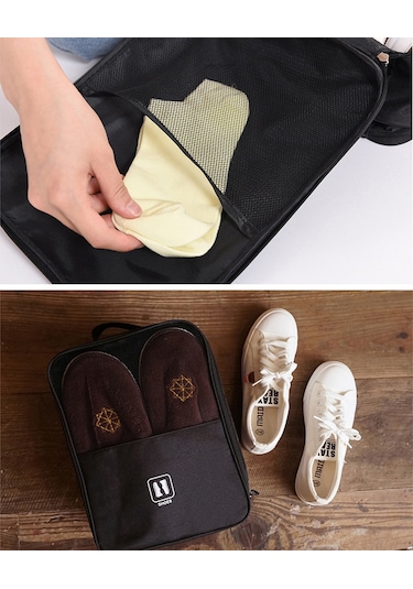 Padalink Polyester Ayakkabı Saklama Çantası - Su Geçirmez, Kol Saati, Büyük Kapasiteli, Seyahat Spor Gym Uyumlu Gri Gri