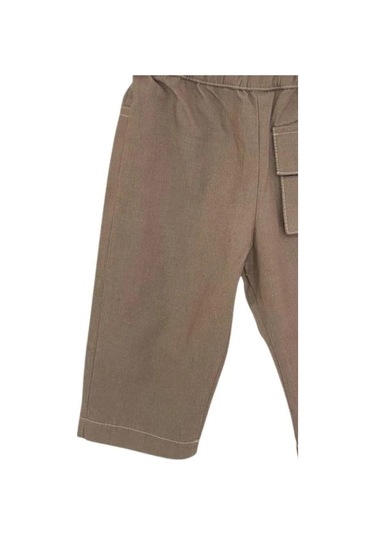 Erkek Bebek Pamuklu Rahat Kalıp Pantolon-13914 Kahverengi