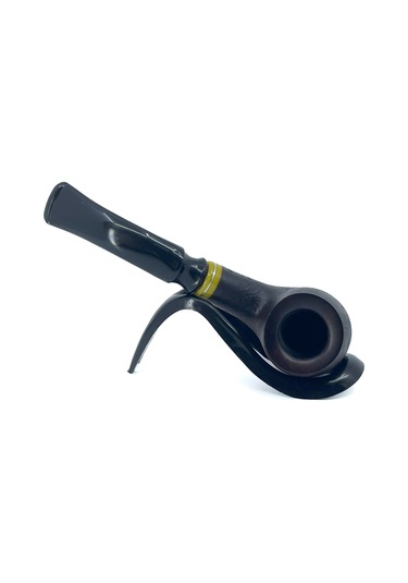 Dapper Bent Apple Briar Gül Kökü 9 Mm Filtreli El Yapımı Pipo - 2641