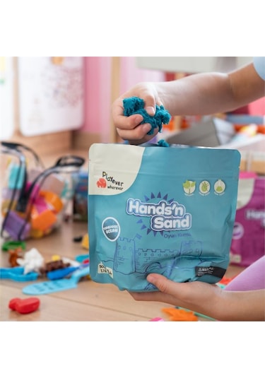 Playever Hands'n Sand Doğal Kinetik Kum 2kg - 4 Renk Çok  Renkli