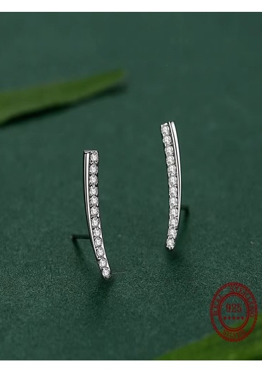 Brezza Lusso Jewelry Timeless Series Ay Işığı Kadın Gümüş Küpe Gümüş