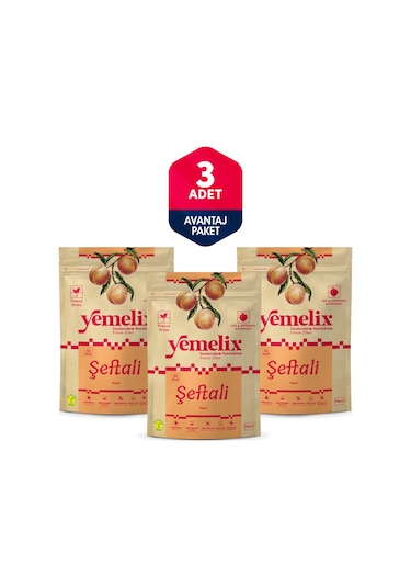 Freeze Dried 3'lü Avantaj Paketi Şeftali Kuru Meyve Cipsi - Dondurularak Kurutulmuş Şeftali 15gx3 15 G