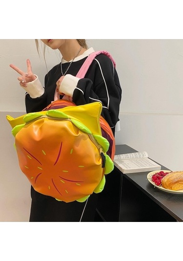 Ebitda Peynirli Burger Sırt Çantası Sırt Çantası Eğlenceli Komik Sırt Çantasıbüyük Kapasiteli Saklama Sırt Çantası Haki