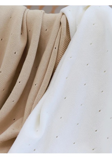 Yeni Doğanlar İçin Beyaz Örgü Battaniye 421561894 Beyaz