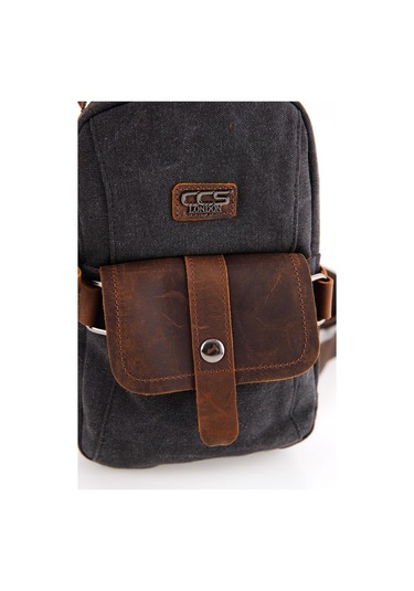 Ççs 51396 Kanvas Omuz Askılı Çapraz Çanta Siyah