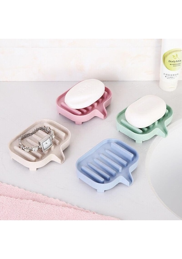 Yeşil 1 Adet Banyo Drenaj Sabunu Bulaşık Drenaj Sabun Kutusu Saklama Kutusu Mutfak Küvet Sünger Depolama Fincan Rafı Sabunluk Drenaj
